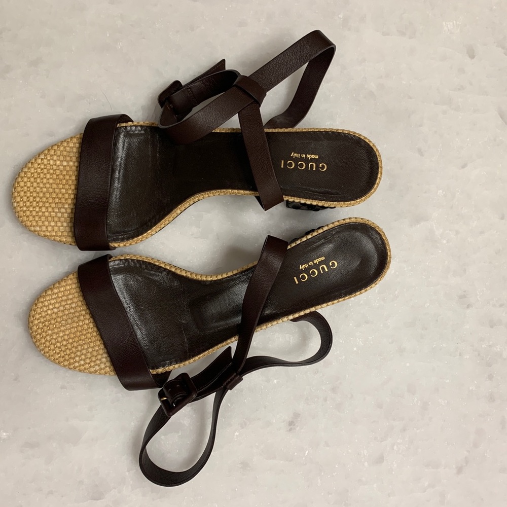 Gucci Lifford bamboo Heel sandals 38